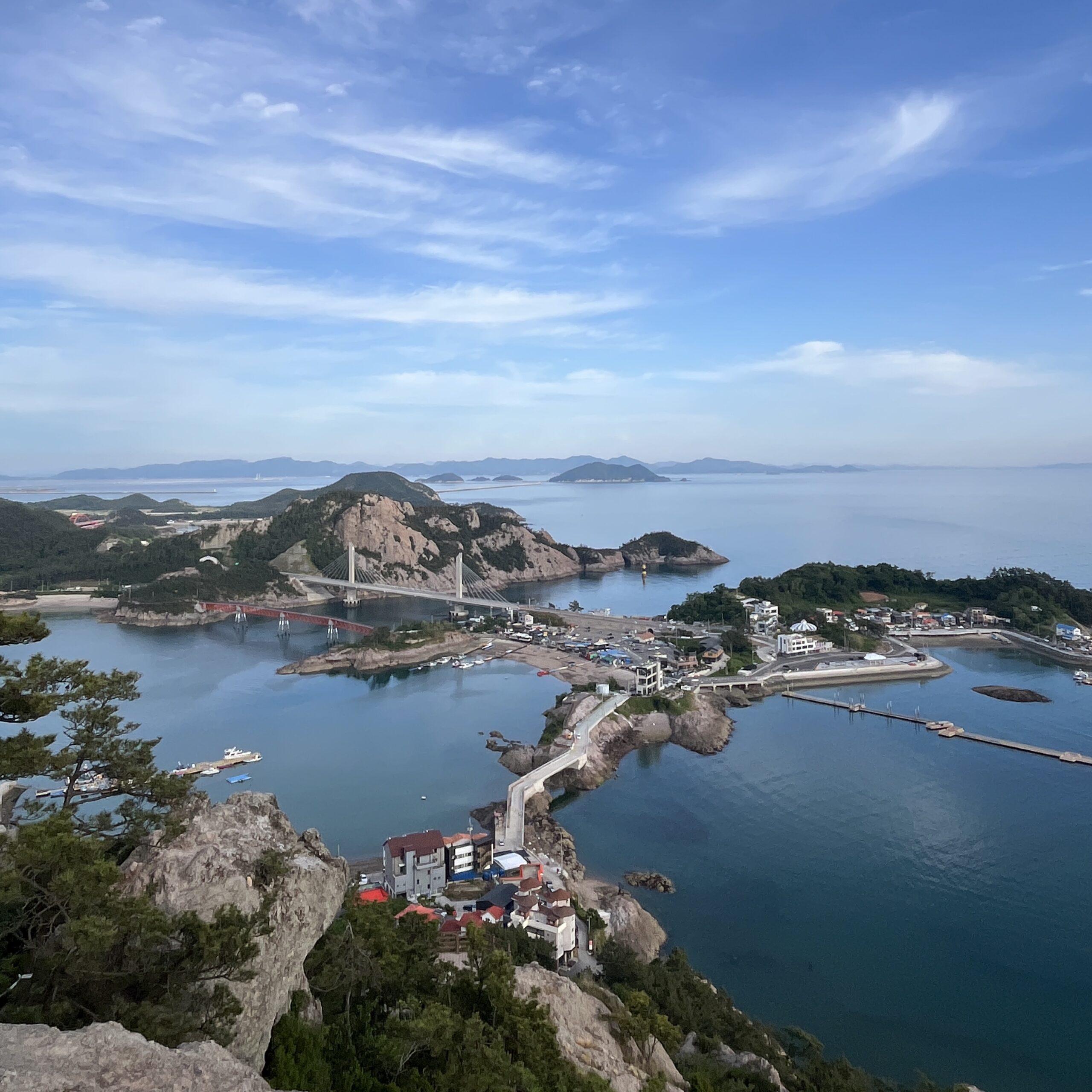 View of Seonyudo Island from Daejangbong in Gunsan Korea